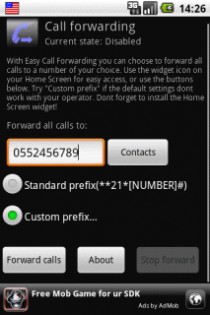 EasyCallForwarding 1.3.2. Скриншот 1