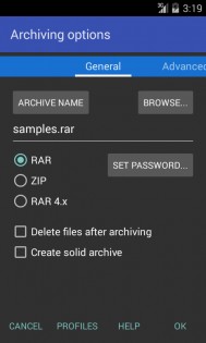 RAR for Android 7.01.123. Скриншот 2