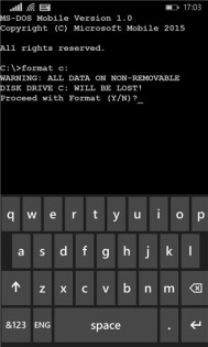 MS-DOS Mobile. Скриншот 3