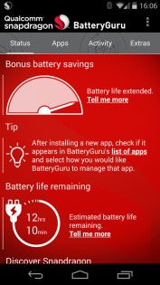 Snapdragon™ BatteryGuru 3.0. Скриншот 1