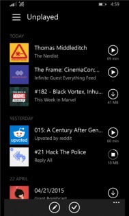 Pocket Casts. Скриншот 2