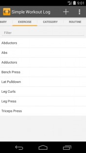 Simple Workout Log 3.9.821. Скриншот 2