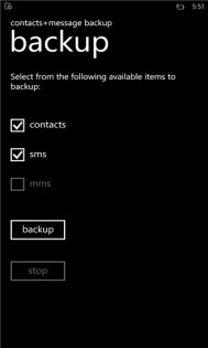 Contact+Message Backup. Скриншот 2