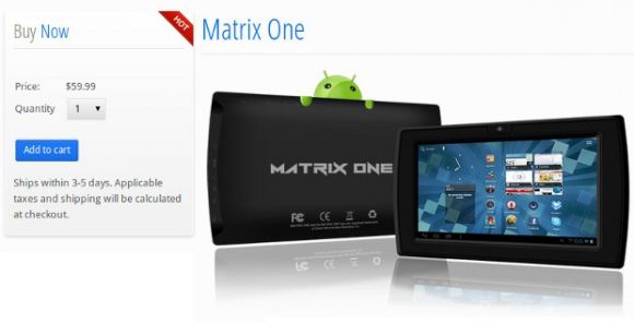 Цена на Android-планшет Matrix One упала до 60 $