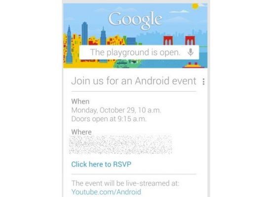 29 октября Google приглашает всех на событие Android