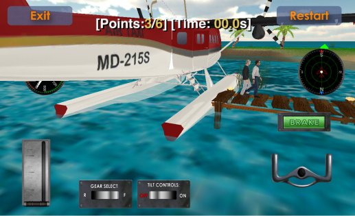 Sea Plane: Flight Simulator 3D 1.20. Скриншот 4