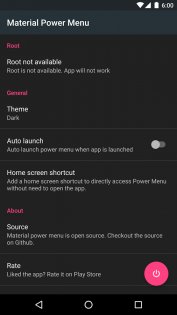 Material Power Menu 2.0. Скриншот 3