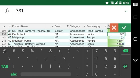Microsoft Keyboard for Excel 3.0. Скриншот 7