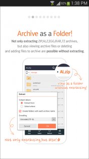ALZip File Manager 1.7.0.1. Скриншот 1