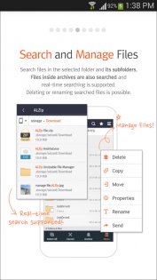 ALZip File Manager 1.5.1.1. Скриншот 4