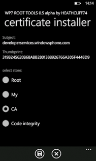 WP7 Root Tools 1.2. Скриншот 4