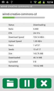 µTorrent Remote 1.0.20110929. Скриншот 3