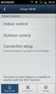 Samsung Smart Washer 2.1.46. Скриншот 1