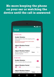 VibCall - Vibrate on answer 1.0.5. Скриншот 1