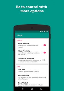 VibCall - Vibrate on answer 1.0.5. Скриншот 2
