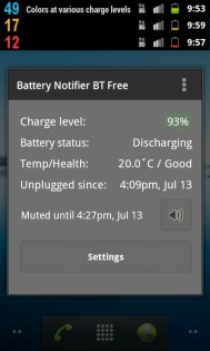 Battery Notifier BT Free 2.1.15. Скриншот 2