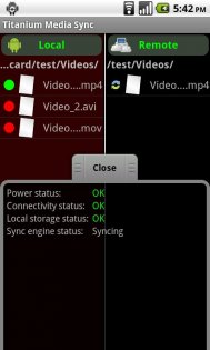 Titanium Media Sync 2.4.4.3. Скриншот 2