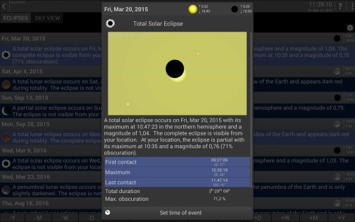 Mobile Observatory Free - Astronomy 3.3.4. Скриншот 15