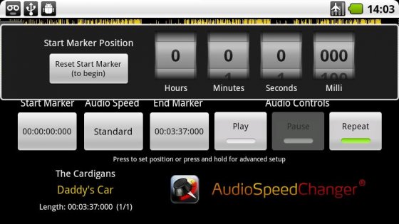 Audio Speed Changer 1.2.1. Скриншот 4
