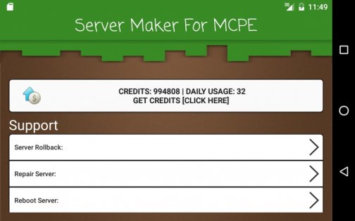 Server Maker for MCPE 1.4.26. Скриншот 9