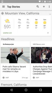 Google Новости и погода 3.5.3. Скриншот 1