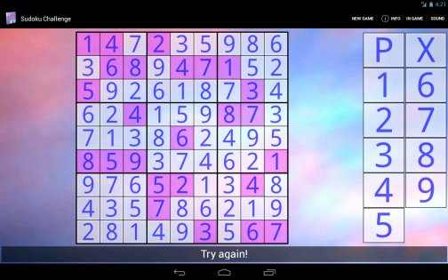 Sudoku Challenge 2.9.3. Скриншот 4