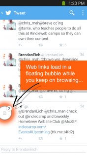 Link Bubble 1.9.58. Скриншот 1