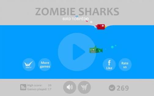 Shark Zombies vs Bird Torpedo 2.1. Скриншот 1