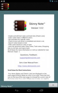 Skinny Note Lite 1.5.0. Скриншот 2