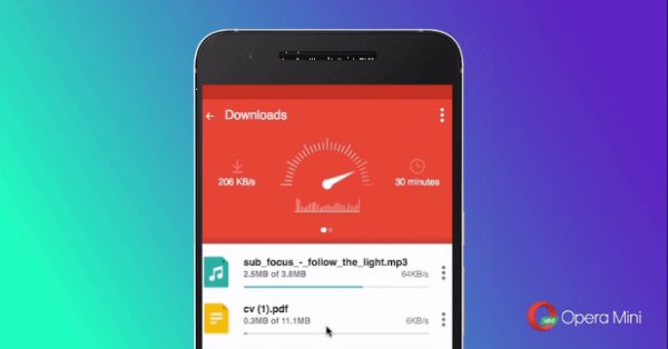 Opera Mini для Android получила новый менеджер загрузок