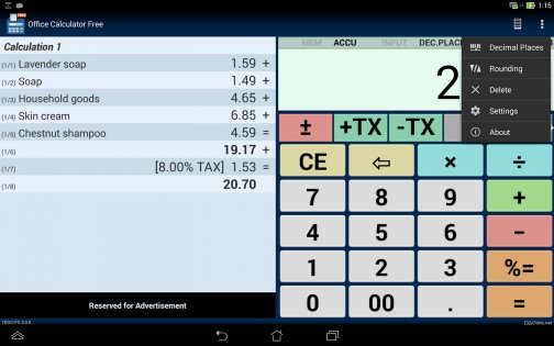 Office Calculator 5.3.9. Скриншот 7