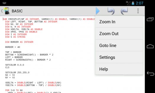 Mobile BASIC 4.12. Скриншот 1