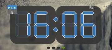LCD digital clock widget. Скриншот 1