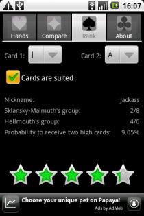 Poker Assistandroid 1.1.0. Скриншот 2