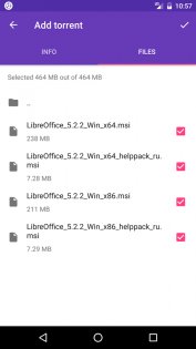 LibreTorrent 3.5.1. Скриншот 3