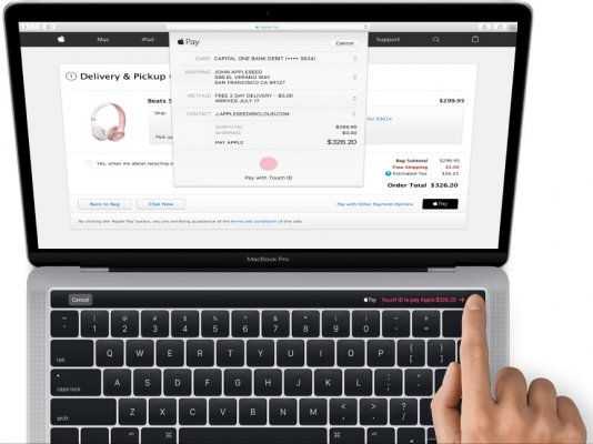 Новый MacBook Pro получит сенсорную панель на клавиатуре