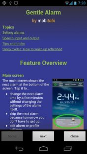 Gentle Alarm (пробная версия) 3.9.4.4. Скриншот 3