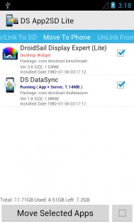 DroidSail Super App2SD (ROOT) 7.5. Скриншот 3