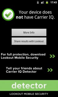 Carrier IQ Detector 1.1.1. Скриншот 1