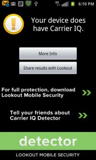 Carrier IQ Detector 1.1.1. Скриншот 2