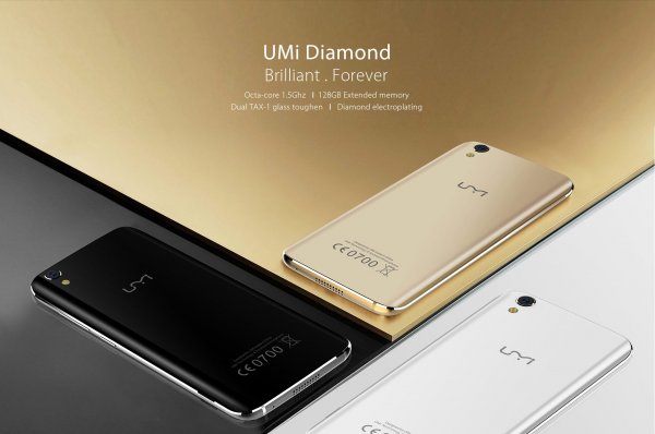 Представлен UMi Diamond — стильный смартфон из стекла и металла