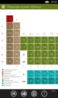 Периодическая таблица. Скриншот 1