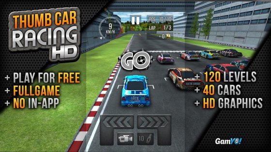 Thumb Car Racing 1.3. Скриншот 1