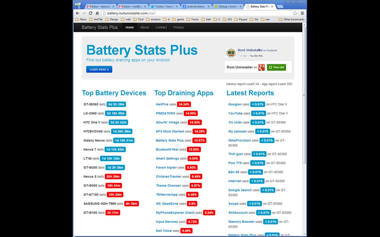 Battery stats