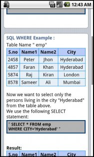 SQL Quick Tutorial 1.3. Скриншот 2
