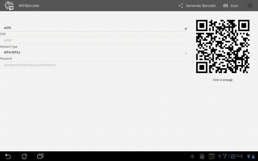 WiFi Barcode 1.5. Скриншот 2