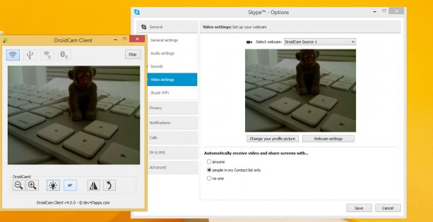DroidCam – вебкамера из смартфона 6.25. Скриншот 2