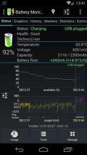3C Battery Manager 4.9.0c. Скриншот 3