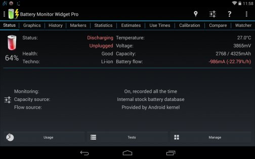 3C Battery Manager 4.9.3a. Скриншот 15