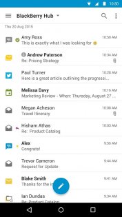 Входящие BlackBerry Hub+ 2.2511.2. Скриншот 1